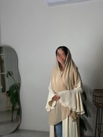 عباية كريب مكسر كلوش بيج