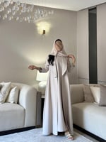 بليزر كريب لون بيج نص كلوش