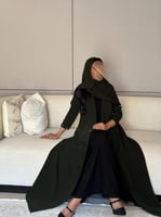 بليزر كريب لون زيتي نص كلوش