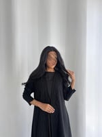 ‎‏‎ عباية جوخ أسود مع كلفة أسود نص كلوش ‎‏‎‏‎‏ ‎‏‎...