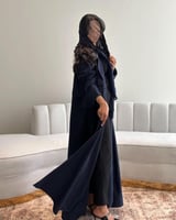 عباية بليزر جوخ كحلي مع كلفة