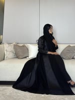 ‎ عباية تفتة تايواني مع كتان قطع وكلفة جلاتر القصة...