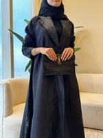 عباية تفتة مع جاكار اسود سبعات