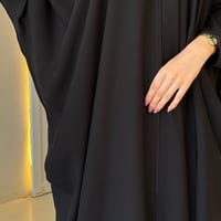 عباية نص بشت اسود - F0170