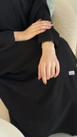 عباية نص بشت اسود - F0170