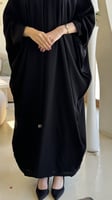 عباية نص بشت اسود - F0170
