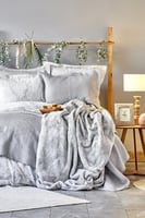 طقم مفارش مزدوج Kaori Gri مع بطانية شتوية