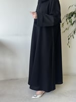 عباية نص كلوش كريب بطقطق مع طرحه