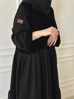 عبايه شتويه طقطق نص كلوش كامل قماش سيراميك و مخمل...