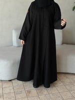 عبايه نص كلوش قماش كريب الاناقه و الاكمام جاكارا م...