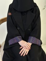 عباية نص كلوش كريب و كشمير