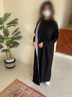 عباه تو فيس لون رمادي مع الطرحه ( العباه لف )