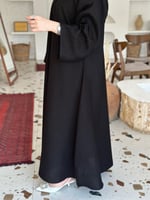 عباه طقطق نص كلوش قماش كريب الاناقه مع طرحه