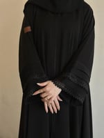 عبايه طقطق قماش انترنت نص كلوش طقطق و اكمام كلفه د...