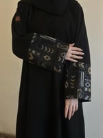 عبايه طقطق ربع كلوش قماش كريب الأناقه و اكمام ركام...