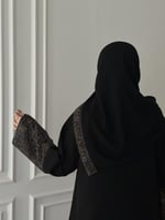 عبايه طقطق نص كلوش اكمام كشميري طرحه طرف