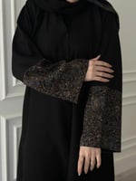 عبايه طقطق نص كلوش اكمام كشميري طرحه طرف