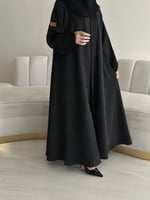 عبايه كلوش جاكارا طقطق مع طرحه طرف