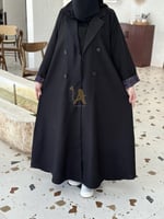 عباية نص كلوش كريب و كشمير