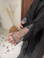 عباه شتويه فخمه شامواه مع دانتيل ب اصبع العباه لف