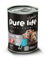 Pure Life Plus اكل رطب للكلاب البالغة قطع لحم الضأ...