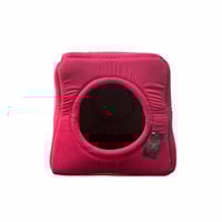 Petquatro بيت مناسب للحيوانات الأليفة باللون الأحم...