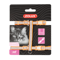 Zolux صدرية للقطط باللون الفضي و برتقالي