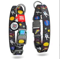 WAU DOG طوق للكلاب برسمة الفضاء بمقاسات مختلفة
