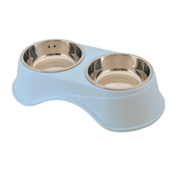 صحن اكل مع معدن للقطط والكلاب بألوان مختلفة