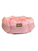 سرير للحيوانات بثلاث احجام باللون الوردي