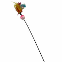 سنارة ملونه مع كوره للقطط بألوان مختلفة