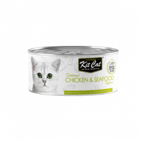 Kit cat كت كات طعام رطب للقطط بالدجاج والمأكولات ا...