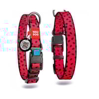 WAU DOG طوق مناسب للقطط و للكلاب باللون الوردي الم...