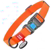 WAU DOG طوق للكلاب مقاوم للماء مع قفل بلاستيكي مقا...