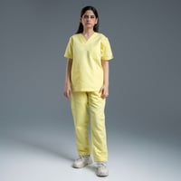 سكراب طبي للنساء لون اصفر فاتح