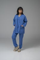 جكت طبي لون سماوي غامق