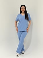 سكراب طبي لون سماوي - موديل رقم ٢