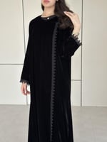 عباية شتوية أنيقة مع كلفة