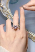 خاتم القلب الوردي فضه