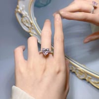 خاتم القلب الوردي فضه