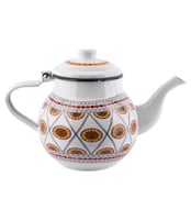 ابريق غضار نقشه تراثيه 3 ابيض مقاس 1.1 لتر SH19659