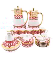 طقم الاسد الملكي نقشة الغضار احمر