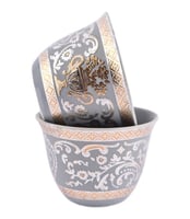 فنجان البادية مزهرية فضي درزن+درزن مجاني