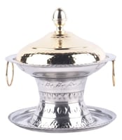 تمريه المركاز فضي غطاء ذهبي (DB1007) مقاس 20