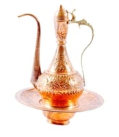 ابريق غسول تركي لماع احمر