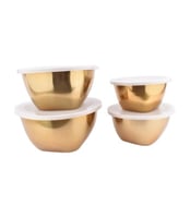 طقم زبادي ذهبي 4ح بغطاء بلاستيك WRD2461