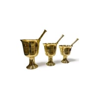 طقم نجور ٣ قطع نحاس هندي صغير للبهارات والهيل