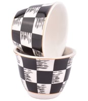 فنجان البادية شطرنج اسود ابيض درزن+درزن مجاني