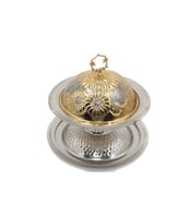 تمرية سورية ج/د فضي غط ذهبي كبير