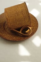 كوب مع صحن سيراميك- بني